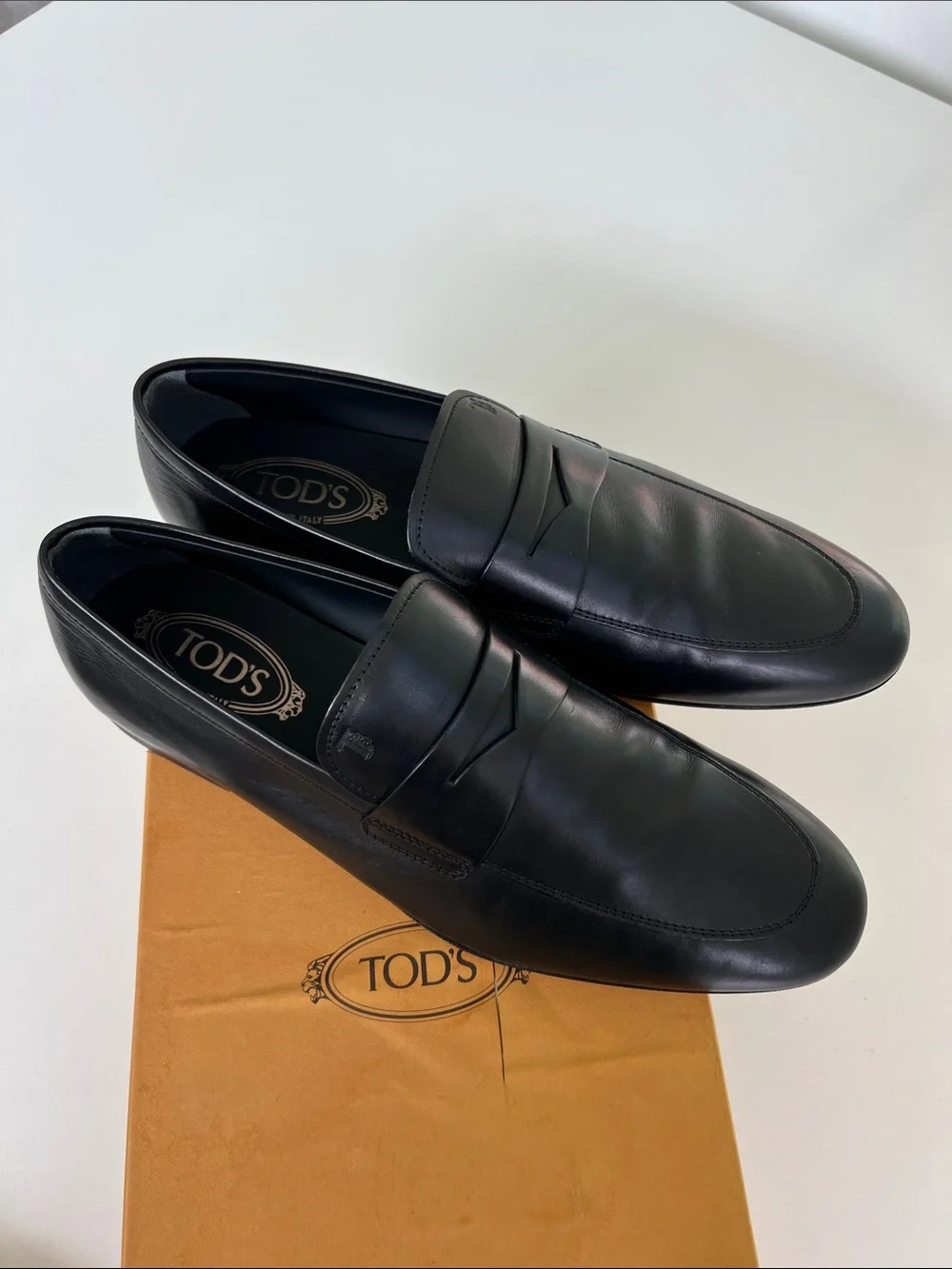 Tod’s mocassino black leather penny loafers size 8.5
